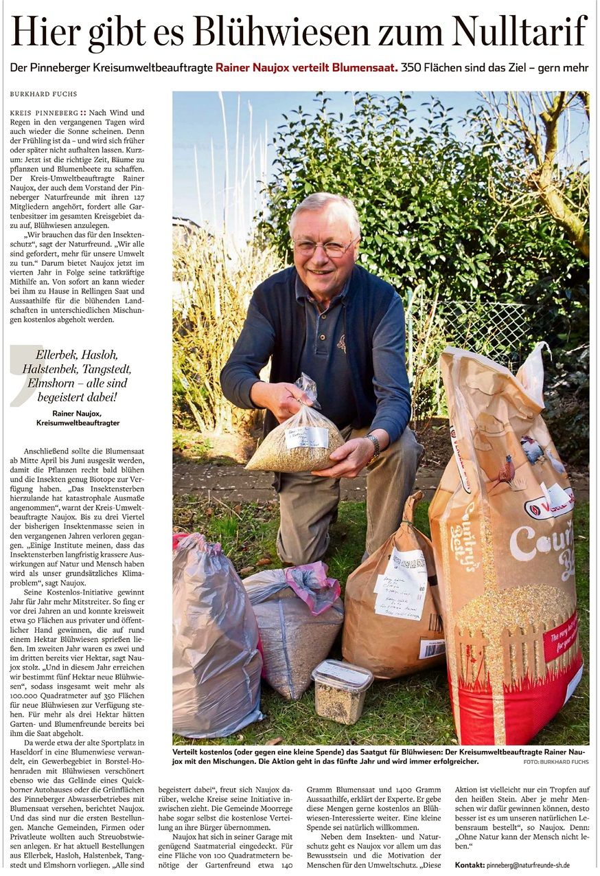 Pressemitteilung vom 08.04.2022 im Hamburger Abendblatt / Pinneberger Beilage